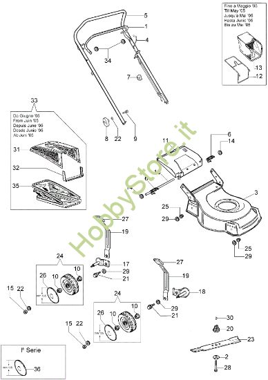 Picture of Esploso completo G 48 PA Rasaerba
