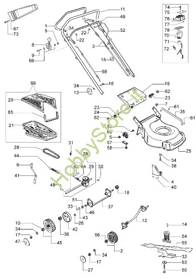 Picture of Esploso (Da Giugno '05) G 48 TBXE Rasaerba
