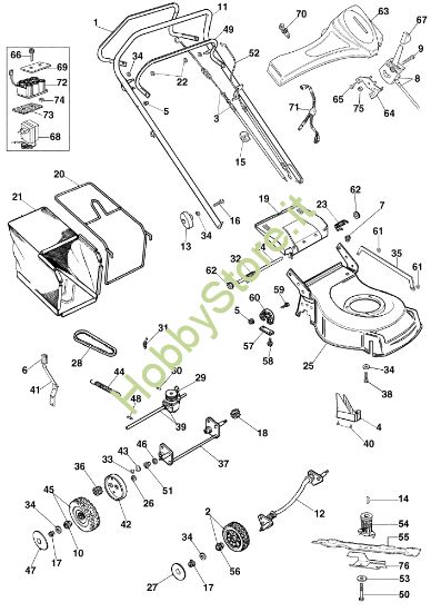 Picture of Esploso completo (Fino a Febbraio 2002) G 53 TXE Rasaerba
