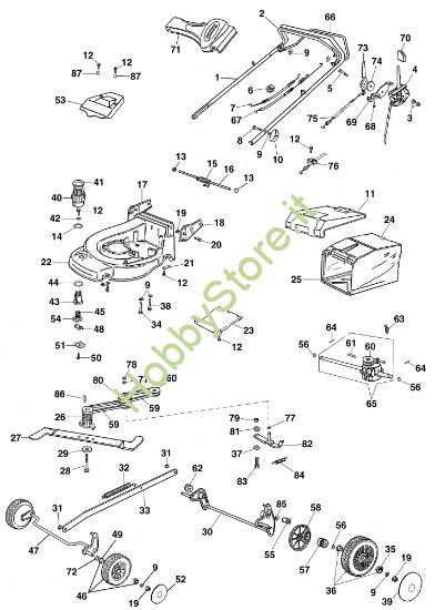 Picture of Esploso completo MAX 48 VBX Rasaerba