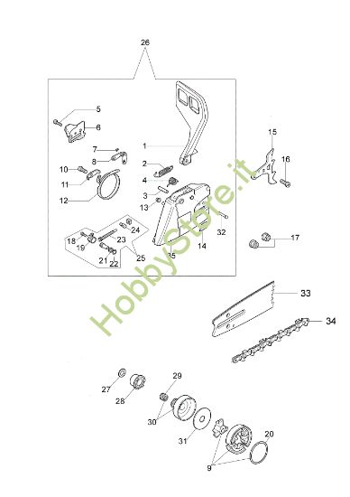 Picture of Frizione e freno 947 Motosega