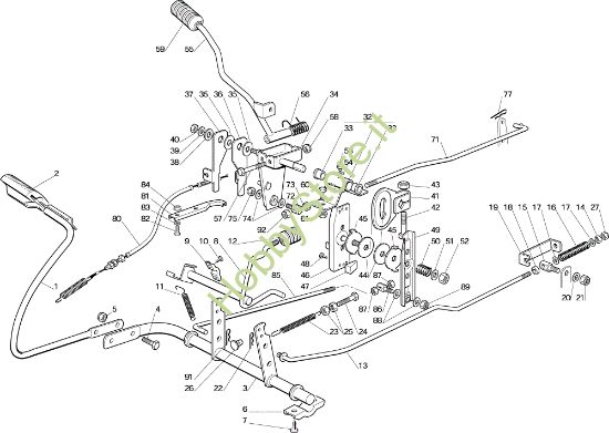 Picture of Comando trasmissione e freno OM 72C/12,5H Cat.2002 Trattorino