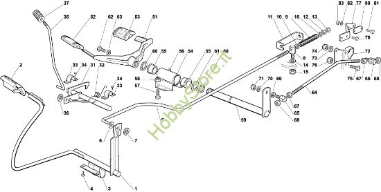 Picture of Comando trasmissione e freno OM 92C/13,5H Cat.2002 Trattorino