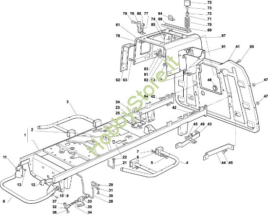 Picture of Telaio OM 92C/13,5H Cat.2003 Trattorino