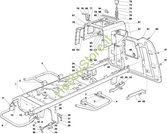 Picture of Telaio OM 92C/13,5M Cat.2003 Trattorino