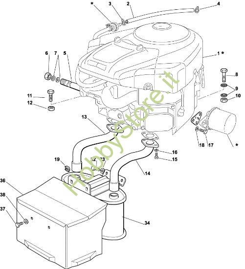 Picture of Motore OM 122C/22H Cat.2003 Trattorino
