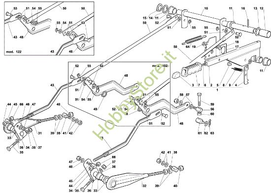 Picture of Sollevamento piatto di taglio OM 102C/13,5M Cat.2003 Trattorino
