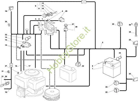 Picture of Parti elettriche OM 102C/13,5M Cat.2003 Trattorino