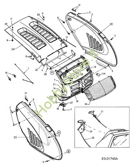 Picture of Cofano anteriore POLO 96 M Trattorino