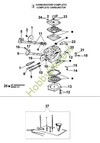Picture of Carburatore WJ-85B 985 HD Motosega