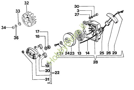 Picture of Gruppo avviamento 727 D Decespugliatore