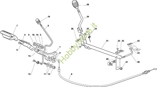 Picture of Comando freno e comando cambio OM 63C/6,5M Cat. 2004 Trattorino