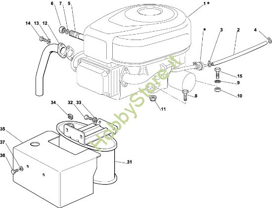 Picture of Motore OM 102C/15,5H Cat.2004 Trattorino