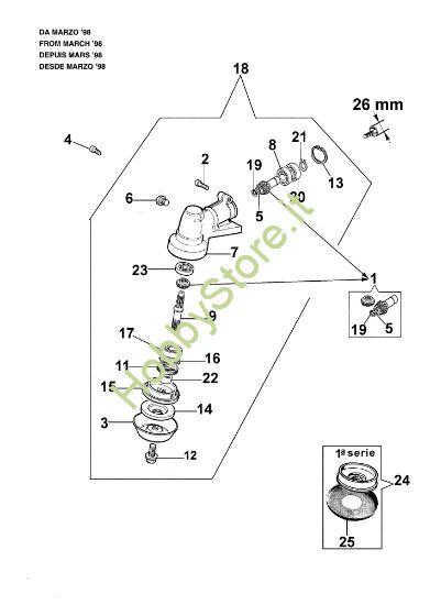 Picture of Scatola ingranaggi dal 03/98 727 C Decespugliatore