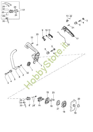 Picture of Impugnatura e filtro aria 925 Motosega