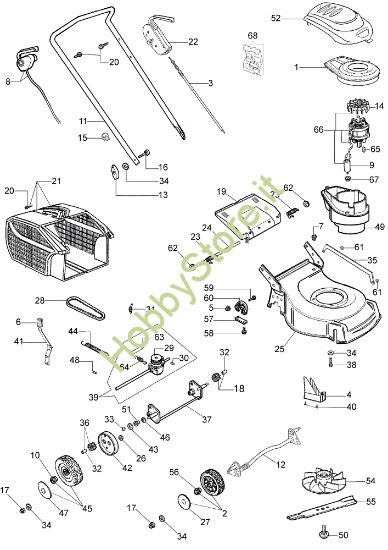 Picture of Esploso completo G 48 TE Rasaerba elettrico