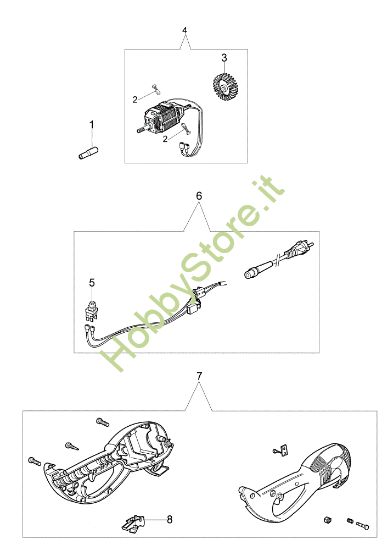 Picture of Motore elettrico (Matr. 311xxxxxxx) TR 111 E Trimmer elettrico