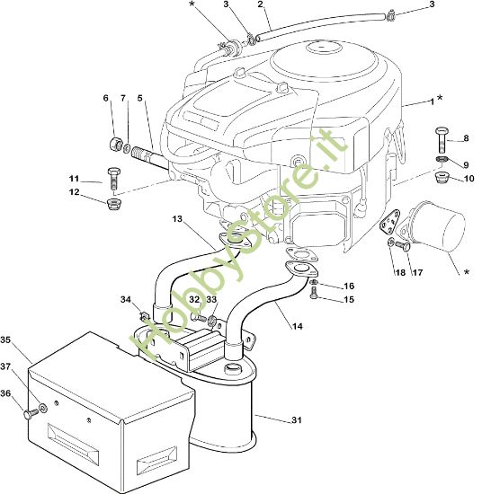 Picture of Motore OM 122C/22H Cat.2005 Trattorino