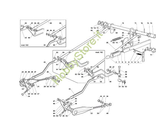 Picture of Sollevamento piatto di taglio OM 122C/22H Cat.2005 Trattorino