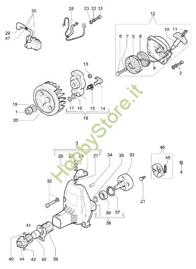 Picture of Avviamento e frizione 746 S Decespugliatore