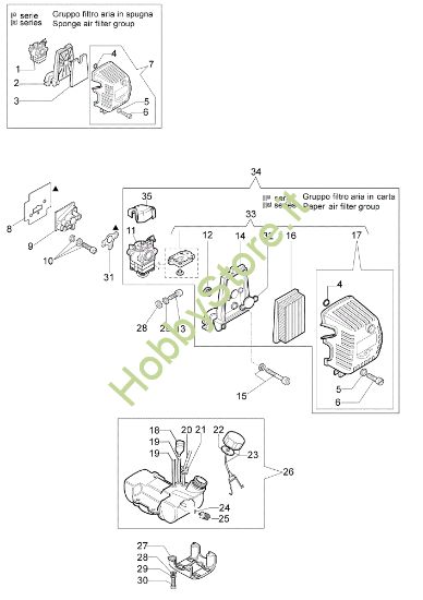 Picture of Serbatoio e filtro aria 746 S Decespugliatore