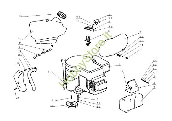 Picture of Motore OM 104J/15,5H Cat.2005 Trattorino