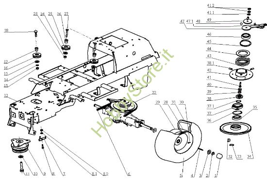 Picture of Assale posteriore OM 104J/15,5H Cat.2005 Trattorino