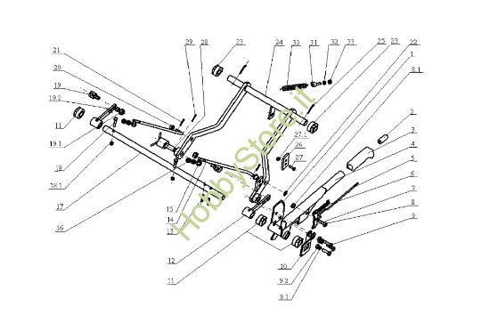 Picture of Regolazione piatto di taglio OM 104J/18H Cat.2005 Trattorino