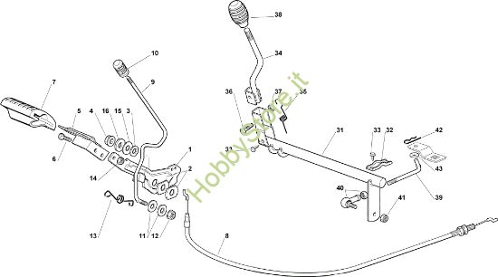 Picture of Comando freno e comando cambio OM 63C/6,5M Cat.2006 Trattorino