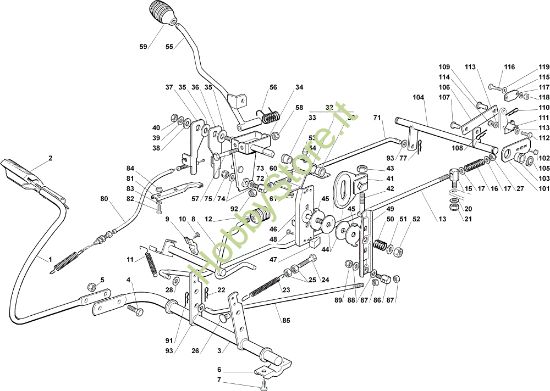 Picture of Comando freno e comando cambio OM 72C/12,5H Cat.2006 Trattorino