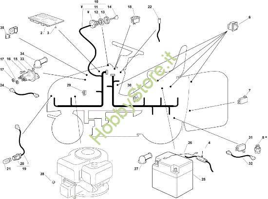 Picture of Parti elettriche OM 92C/13,5M Cat.2006 Trattorino