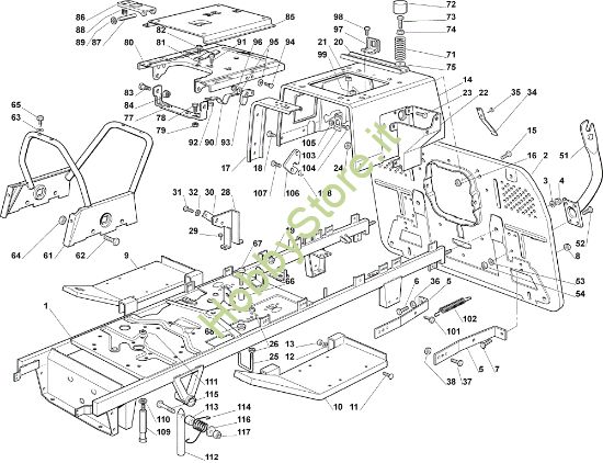 Picture of Telaio OM 102C/15,5H Cat.2006 Trattorino
