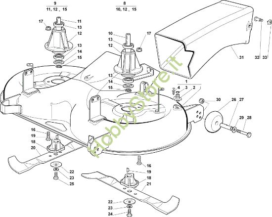 Picture of Piatto di taglio (2) OM 102C/15,5H Cat.2006 Trattorino