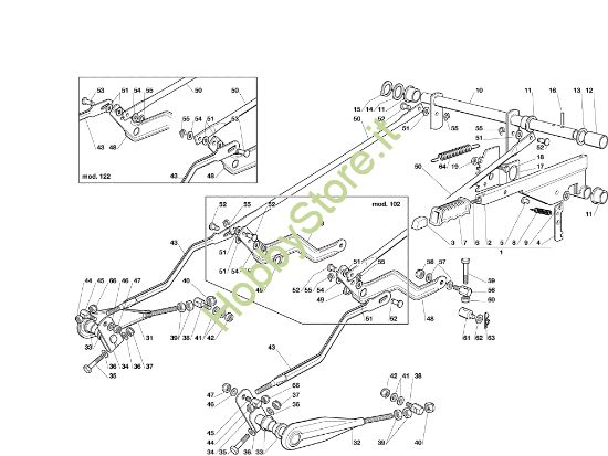 Picture of Sollevamento piatto di taglio OM 102C/15,5M Cat.2006 Trattorino