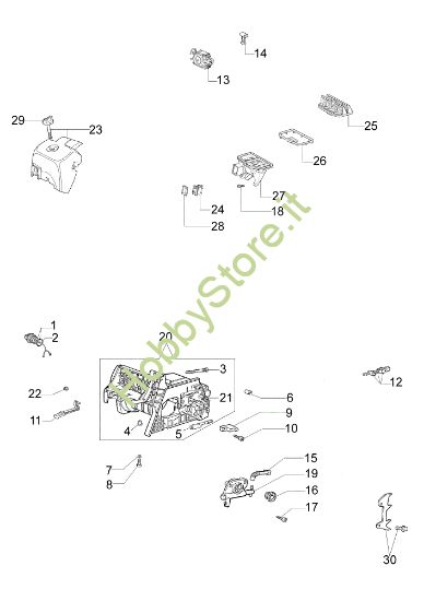 Picture of Basamento e filtro aria GS 940 Motosega