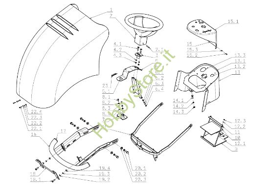Picture of Cofano (2/2) OM 104J/20H Cat.2006-2007 Trattorino