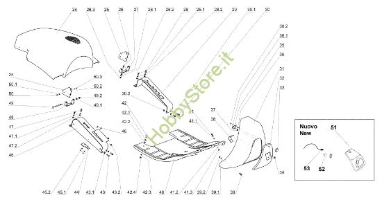 Picture of Cofano (2/2) APACHE 92 Cat.2006-2007 Trattorino