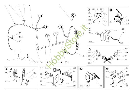 Picture of Parti elettriche APACHE 92 Cat.2006-2007 Trattorino