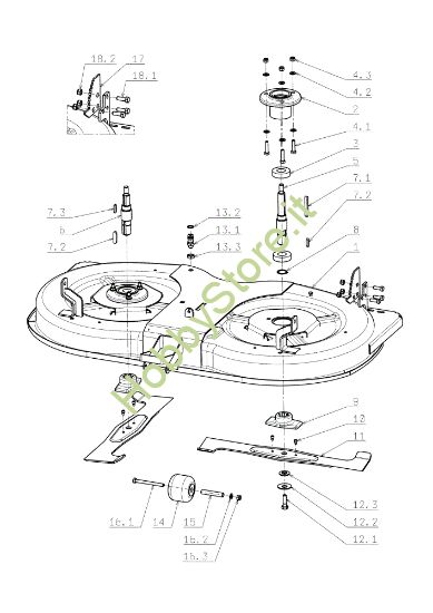 Picture of Piatto di taglio (1/2) FRONT CUT 106/17,5 H Cat.2006 Trattorino