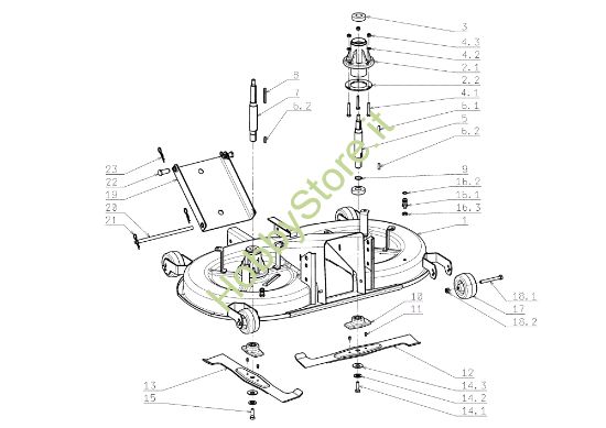 Picture of Piatto di taglio (1/2) OM 104JH/16H Cat.2006-2007 Trattorino