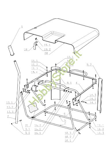 Picture of Sacco raccoglierba OM 104J/17,5H Cat.2006-2007 Trattorino