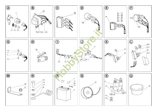 Picture of Parti elettriche OM 104J/17,5H Cat.2006-2007 Trattorino