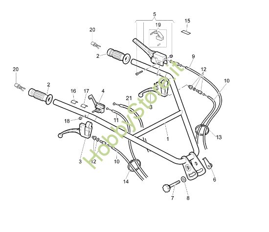 Picture of Comandi manubrio MH 260 R (EN709) Motozappa