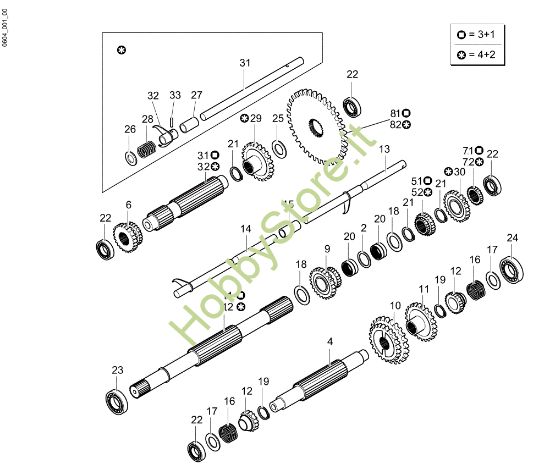 Picture of Ingranaggi (Cambio) CR 500 (Export) Transporter
