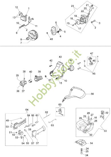 Picture of Avviamento e serbatoio OS 250 Scuotitore a pettine