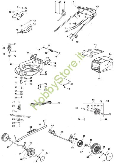 Picture of Esploso MAX 53 TBS Rasaerba