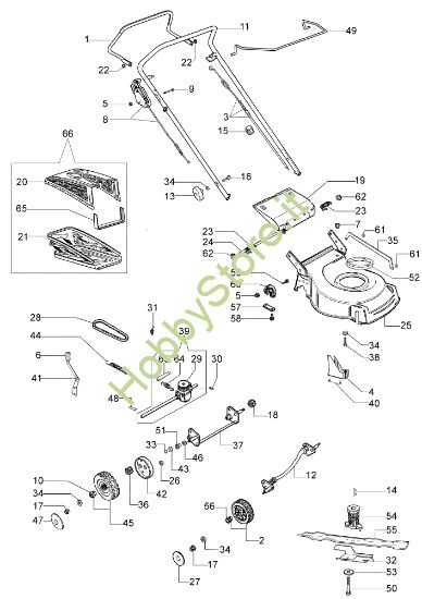 Picture of Esploso (Fino a Maggio '07) G 48 TBXM Rasaerba