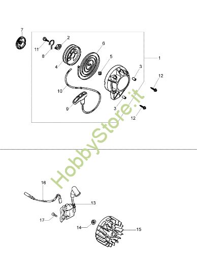 Picture of Avviamento completo BC 260 4S Decespugliatore