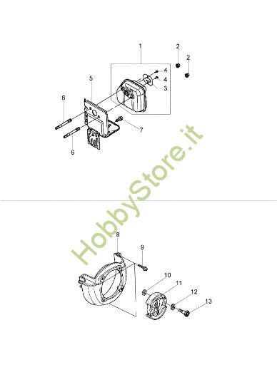 Picture of Marmitta e frizione BC 260 4S Decespugliatore