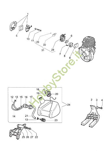 Picture of Serbatoio e filtro aria SPARTA 25 D Decespugliatore